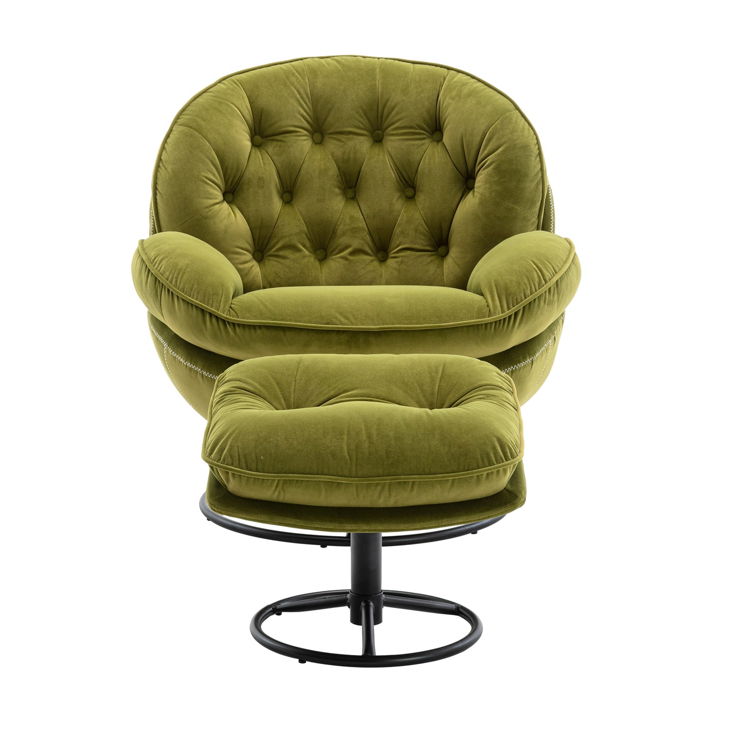 Accent chair TV Chair Living room Chair with Ottoman-FRUIT GREEN