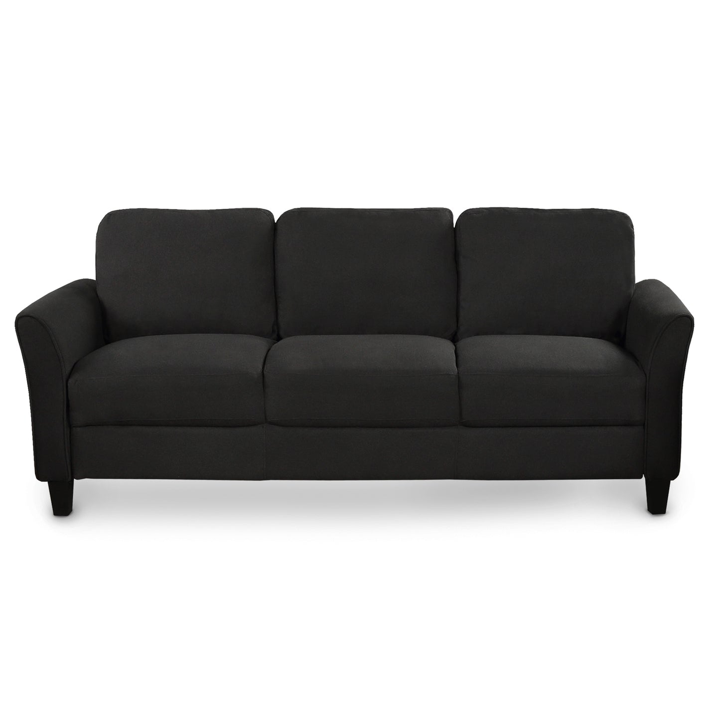 Living Room Furniture chair and 3-seat Sofa (Black)