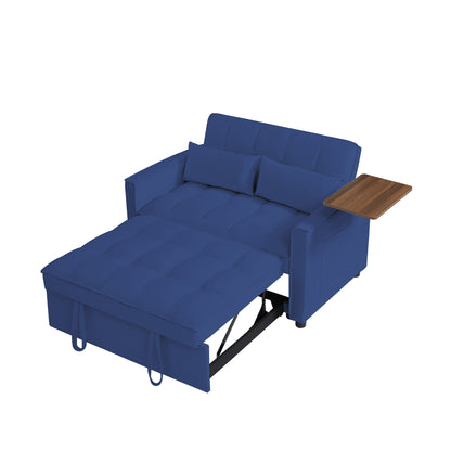 BLUE Velvet Loveseat Sofa Bed