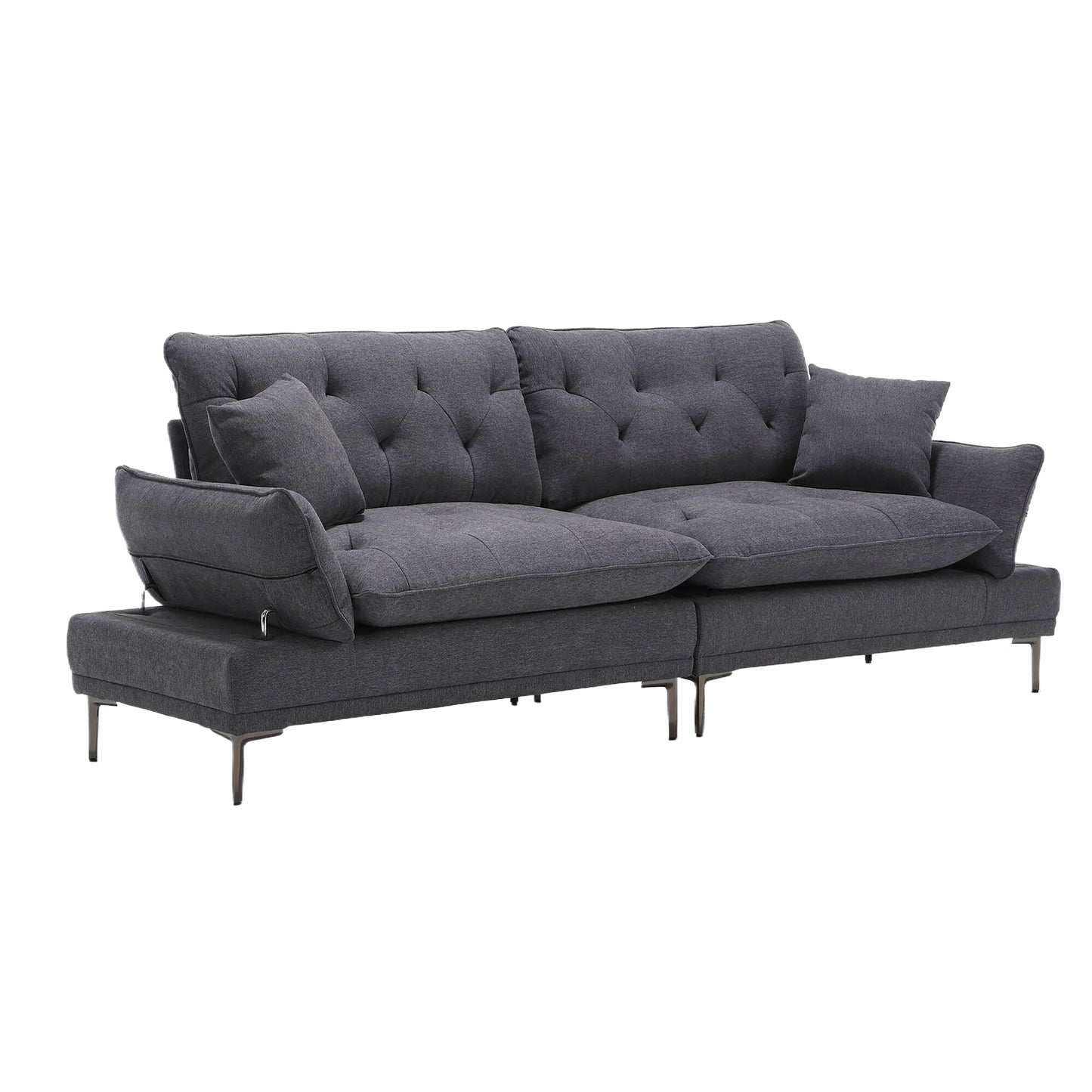 Linen Sofa, Accent sofa loveseat sofa with metal feet