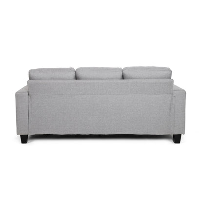 Three-Seater Sofa with Wood Legs