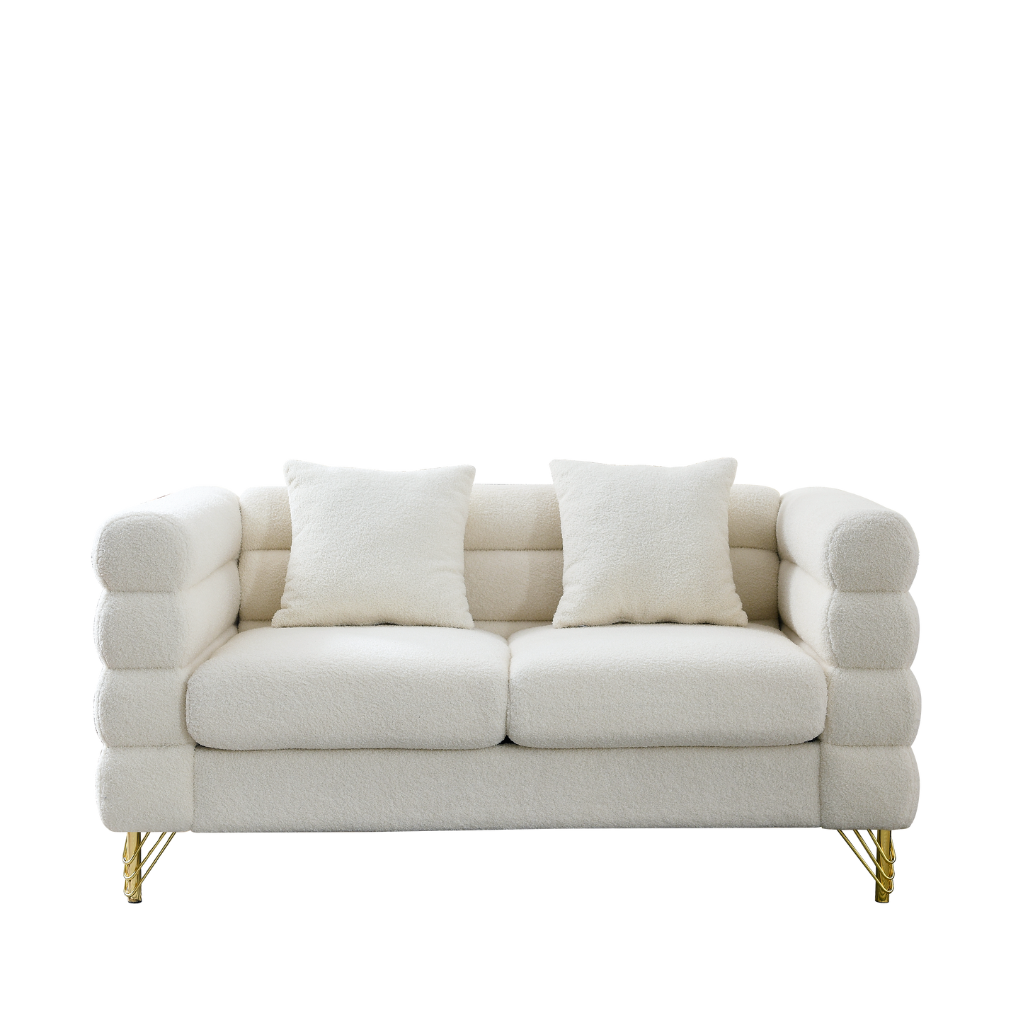 3-Seater + 3-seater Combination sofa.White teddy(Ivory)