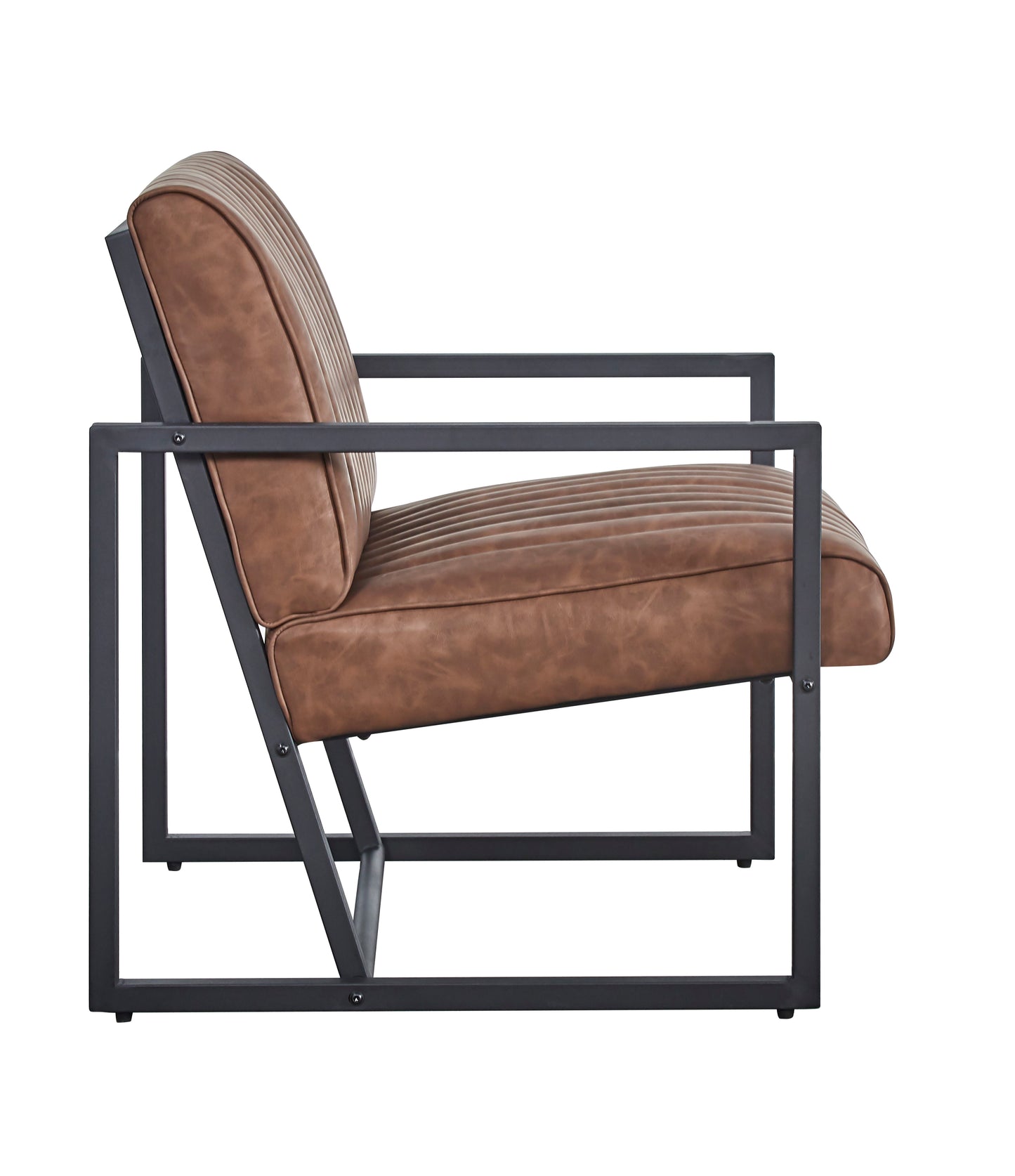 Modern design high quality PU(BROWN)+ steel armchair，for Kitchen, Dining, Bedroom, Living Room