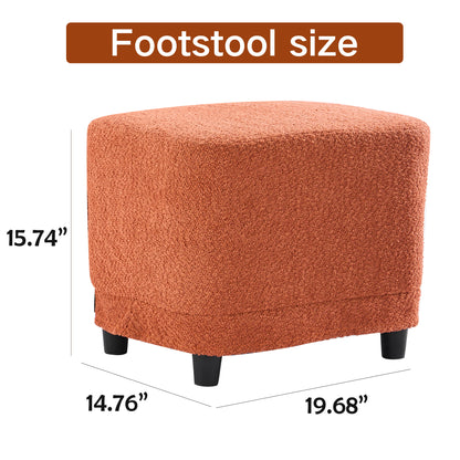 Modern Luxury Velvet Swivel Chair, 360° Swivel Comfort Round Armchair, Single Sofa Chair with Lounge Seat for Bedroom/Office/Reading Space, Set of 1,Orange