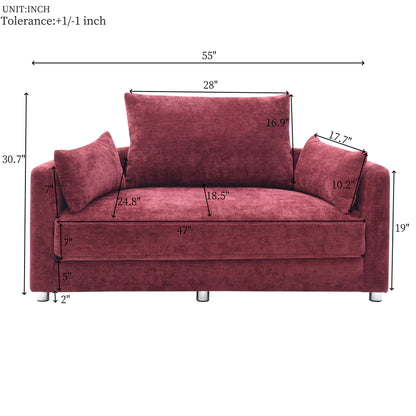 Foldable Sleeper sofa bed, Floor Sofa Chair Bed,multi-functional, circular bed, adjustable Futon Sofa Folding Lazy Sofa couch,double, for balcony,living room, sitting and sleeping sofa,Burgundy