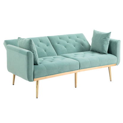 Velvet Sofa, Accent sofa .loveseat sofa with metal feet