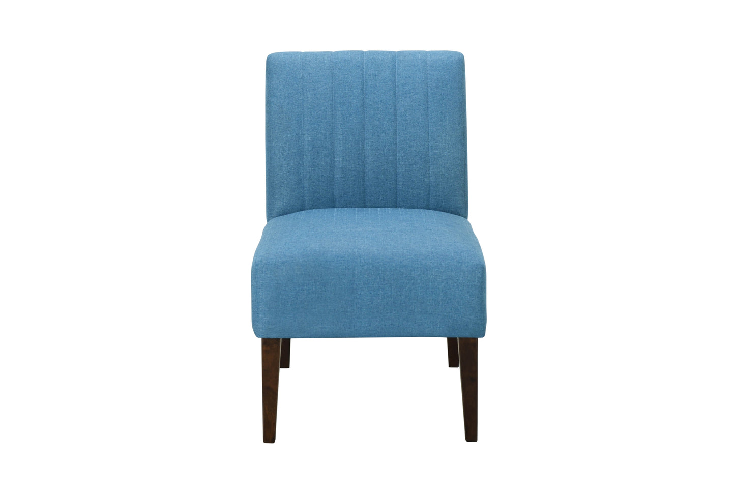 Stylish Comfortable Accent Chair 1pc Blue Fabric Upholstered Plush Seating Living Room Furniture Armless Chair