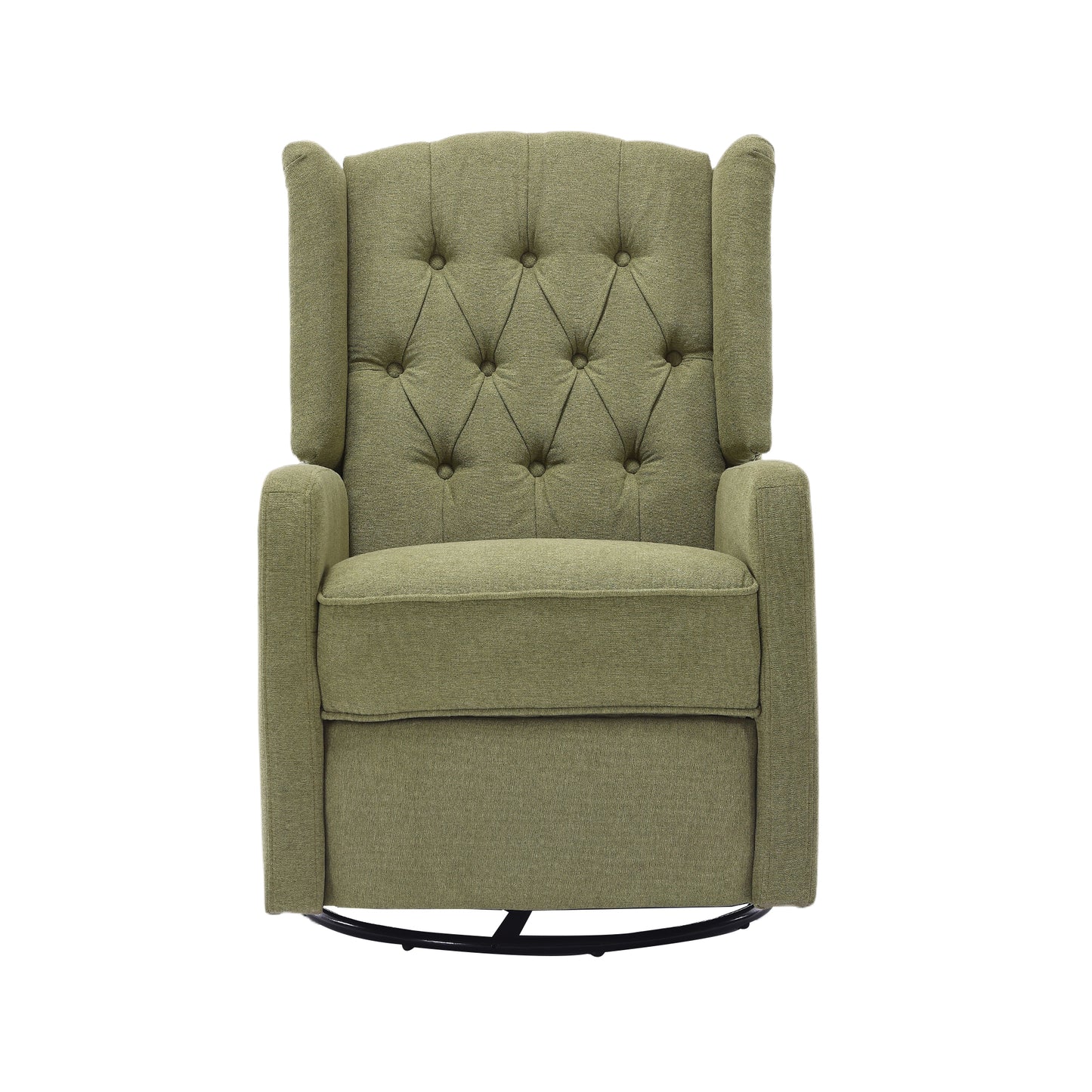 Rocking Recliner Chair,360 Degree Swivel Nursery Rocking Chair,Glider Chair,Modern Small Rocking Swivel Recliner Chair for Bedroom,Living Room Chair Home Theater Seat (Ovive Green)