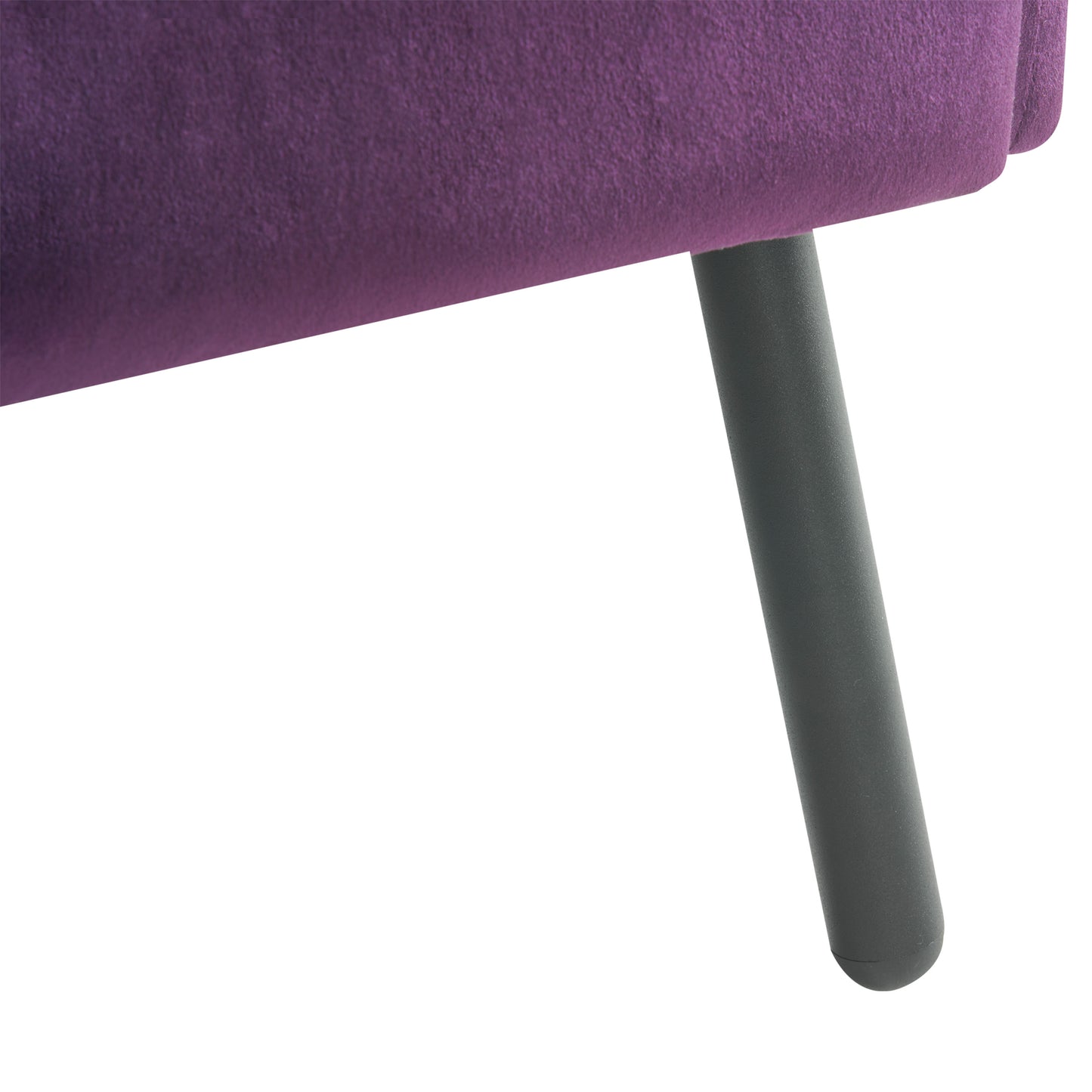 Velvet Accent Chair, Modern Living Room Armchair Comfy Upholstered Single Sofa Chair for Bedroom Dorms Reading Reception Room with Metal Legs & Pillow, Purple