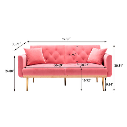 Velvet Sofa, Accent sofa .loveseat sofa with metal feet