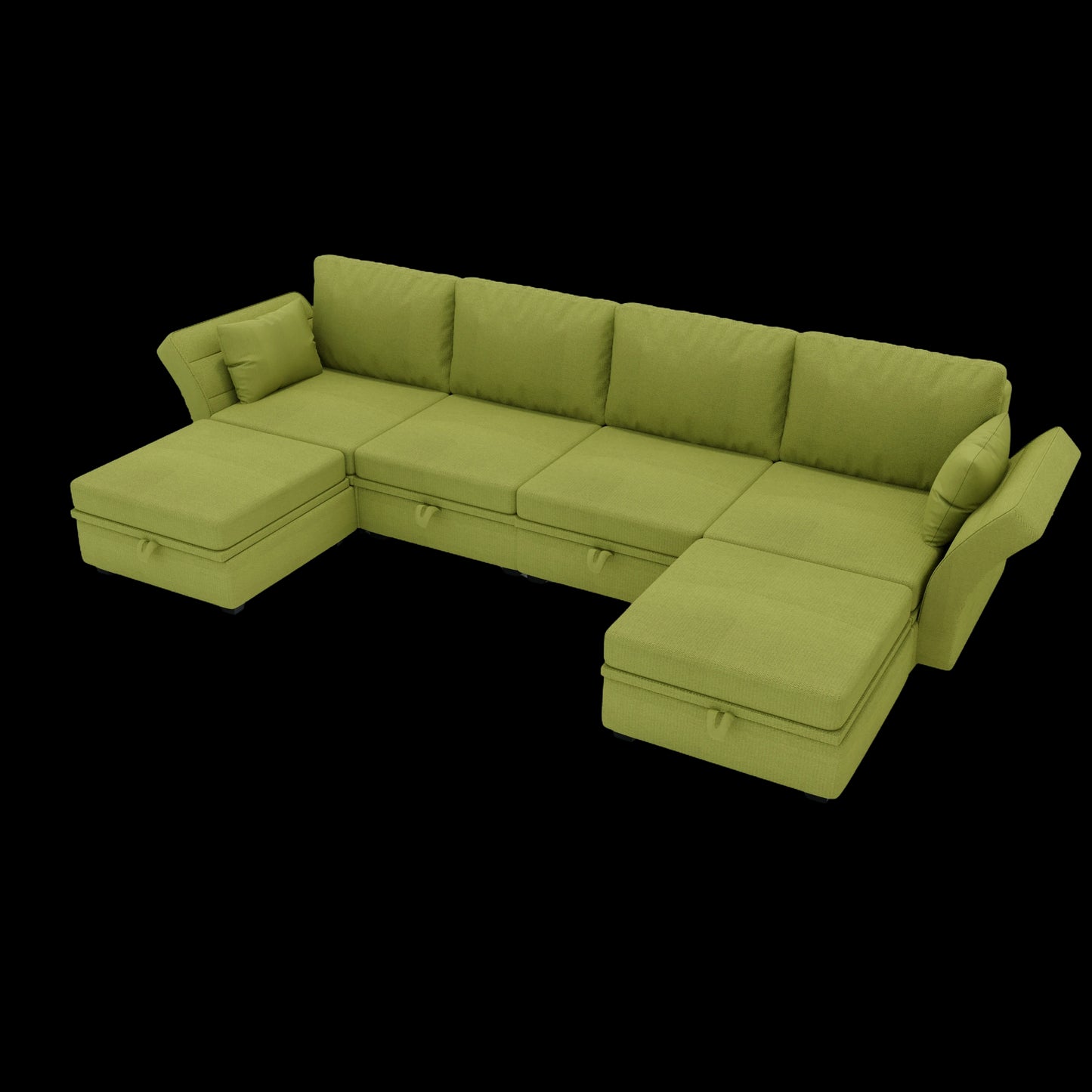 Modular Sectional Sofa U Shaped Modular Couch with Reversible Chaise Modular Sofa Sectional Couch with Storage Seats