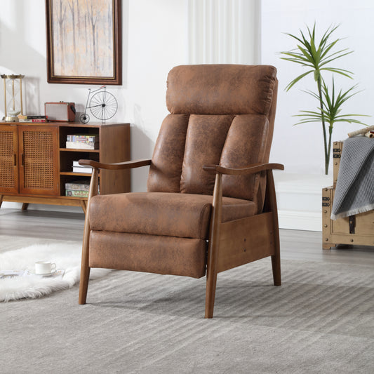 Wood Frame Armchair, Modern Accent Chair Lounge Chair for Living Room