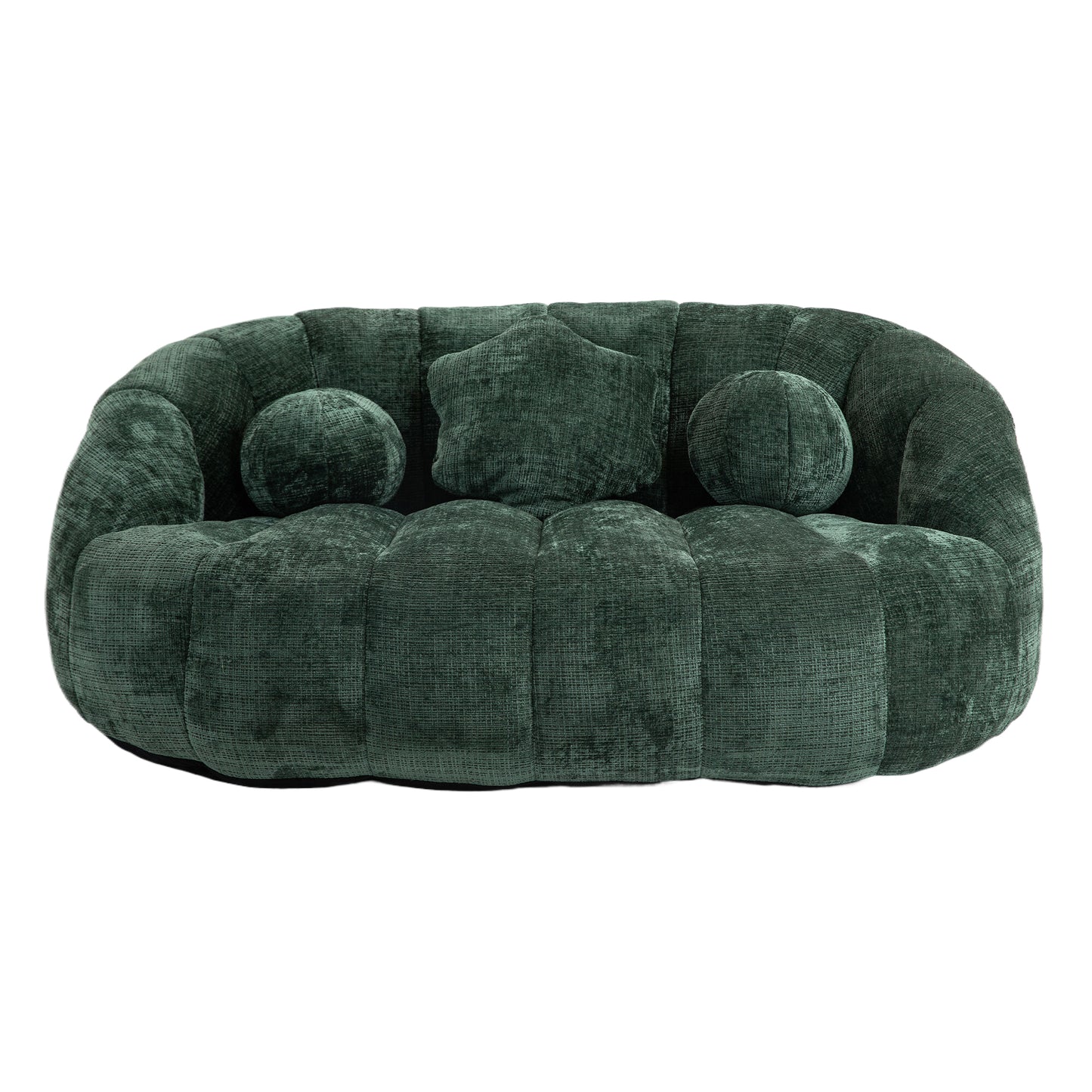 Bean Bag sofa Lazy Sofa Durable Comfort Lounger High Back Bean Bag Chair Couch for Adults and Kids, Indoor & Outdoor, Accent Floor Soft Lounge Chair (Emerald chenille)