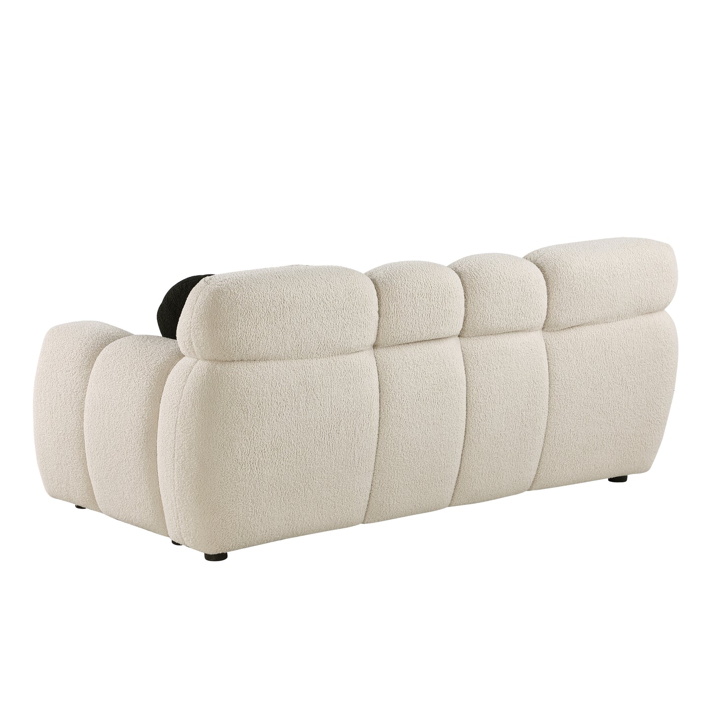 64.96 length,35.83" deepth,human body structure for USA people, marshmallow sofa,boucle sofa,2 seater, BEIGE BOUCLE