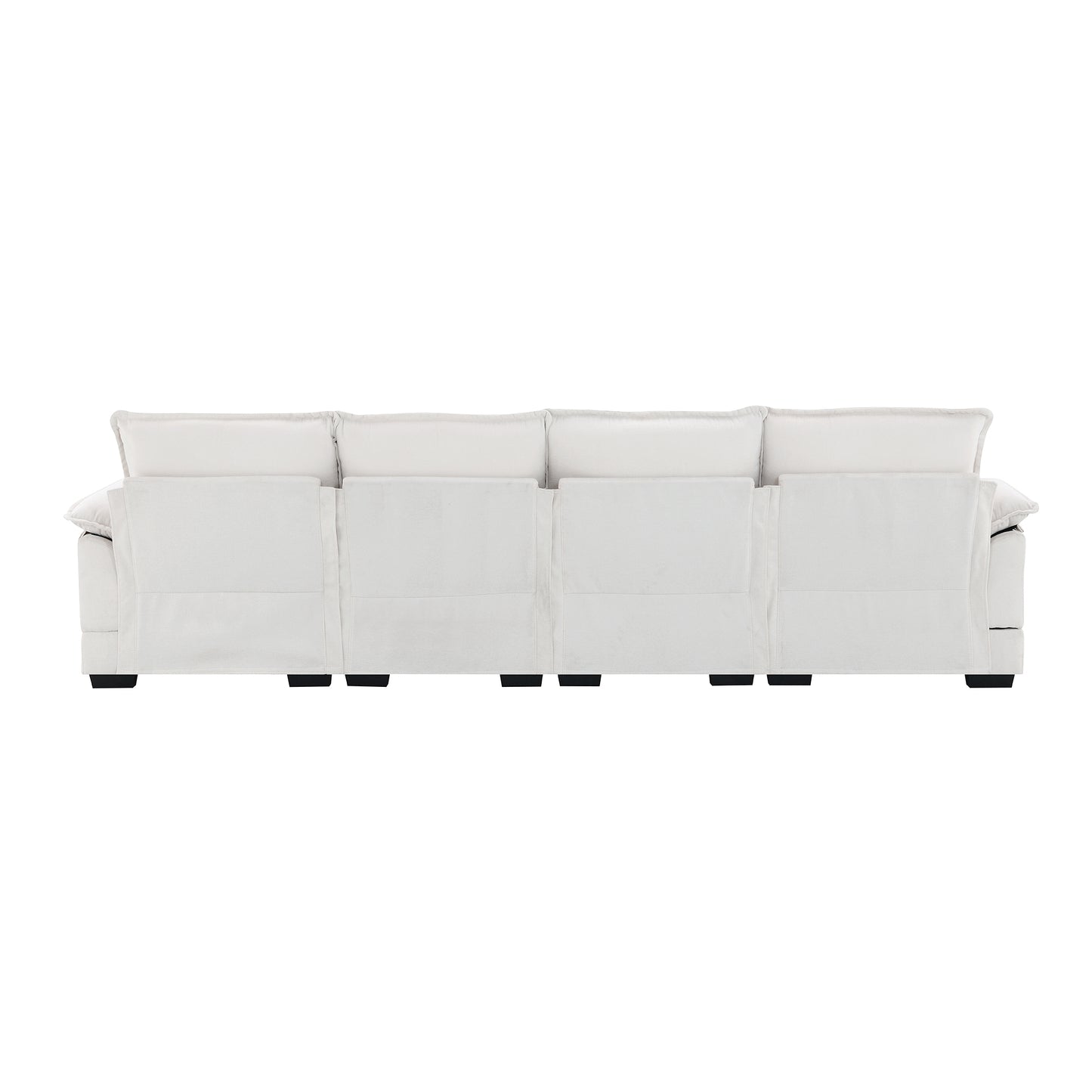 109.8*55.9" Modern U-shaped Sectional Sofa with Waist Pillows,6-seat Upholstered Symmetrical Sofa Furniture,Sleeper Sofa Couch with Chaise Lounge for Living Room,Apartment,5 Color