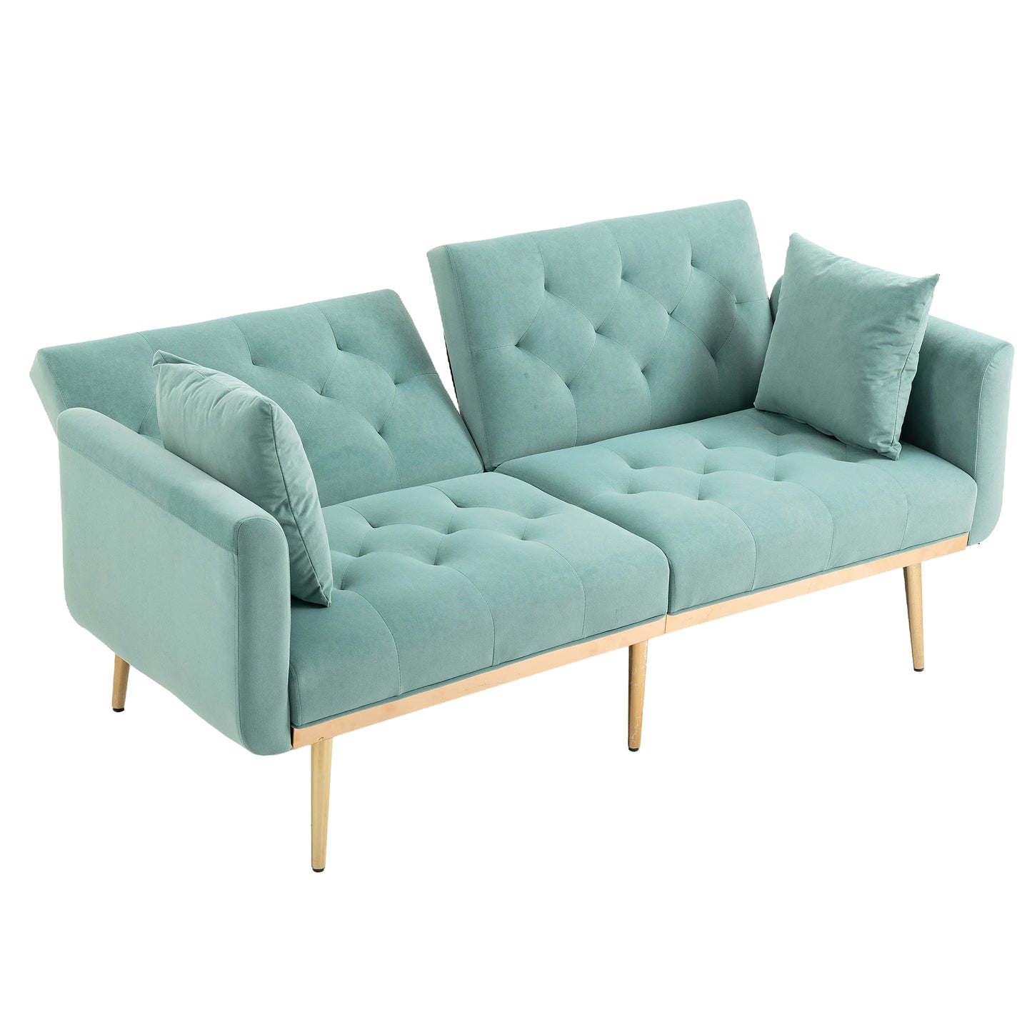 Velvet Sofa, Accent sofa .loveseat sofa with metal feet