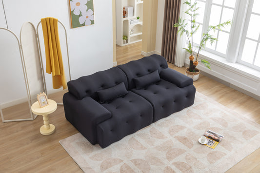 Large Size 2 Seater Sofa, Pure Foam Comfy Sofa Couch, Modern Lounge Sofa for Living Room, Apartment