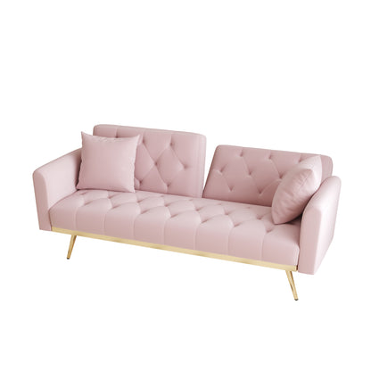 The 68.3 "pink velvet sofabed is beautiful and easy to assemble