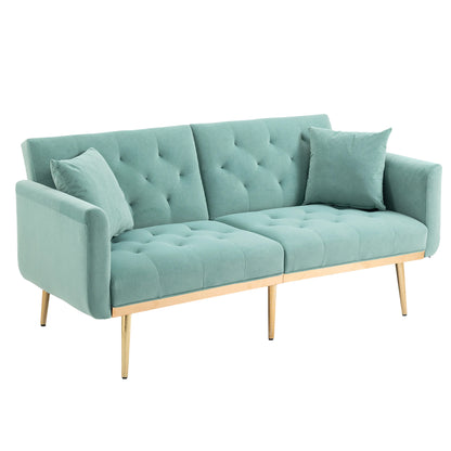 Velvet Sofa, Accent sofa .loveseat sofa with metal feet