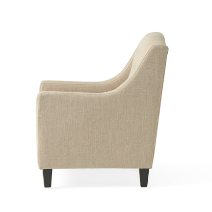 Upholstered Armchair with Ottoman