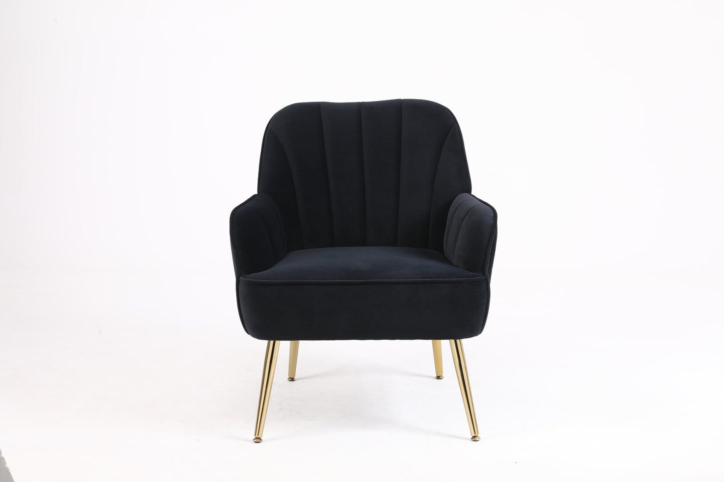 Modern Mid Century Chair velvet Sherpa Armchair for Living Room Bedroom Office Easy Assemble(NAVY)