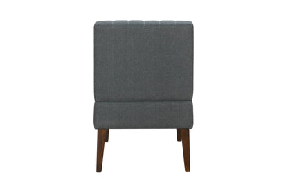 Comfortable Accent Chair 1pc Dark Gray Fabric Upholstered Plush Seating Living Room Furniture Armless Chair