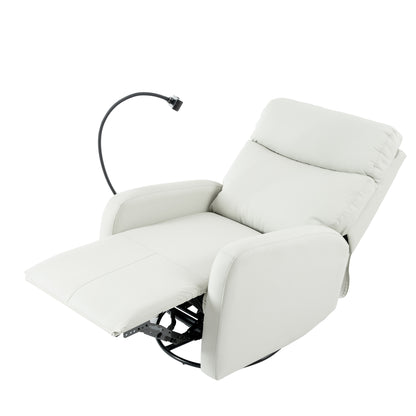 Rocking Recliner Chair,360 Degree Swivel Nursery Rocking Chair,Glider Chair,Modern Small Rocking Swivel Recliner Chair for Bedroom,Living Room Chair Home Theater Seat,Phone Holder