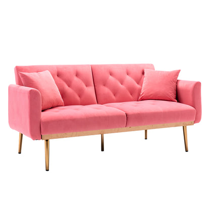 Velvet Sofa, Accent sofa .loveseat sofa with metal feet