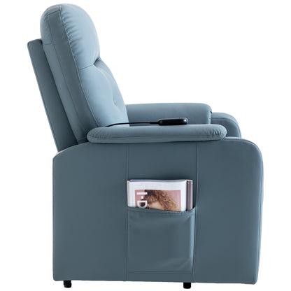 Massage Recliner Chair Electric Power Lift Chairs with Side Pocket, Adjustable Massage and Heating Function for Adults and Seniors, Squirrel grey