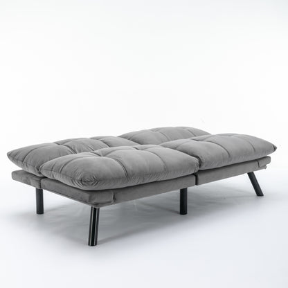 Light Grey Convertible Folding Modern sofa Bed