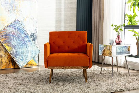 Accent Chair,leisure single sofa with Rose Golden feet