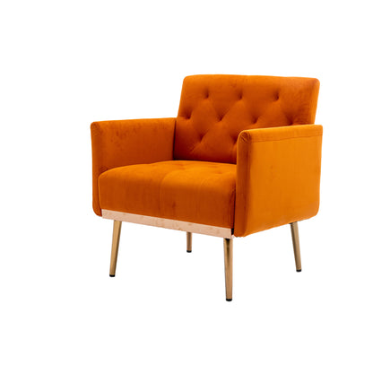 Accent Chair,leisure single sofa with Rose Golden feet