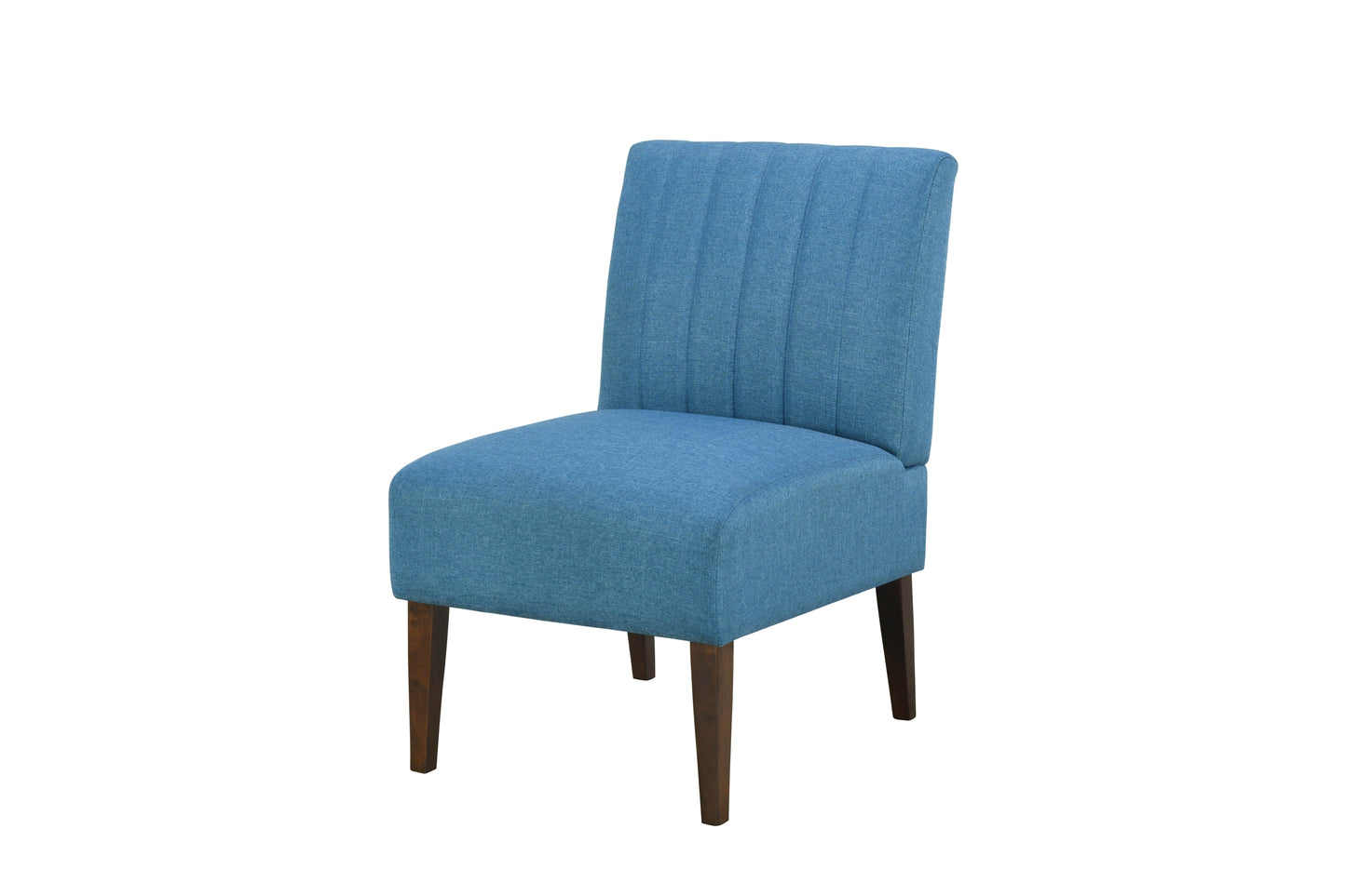 Stylish Comfortable Accent Chair 1pc Blue Fabric Upholstered Plush Seating Living Room Furniture Armless Chair