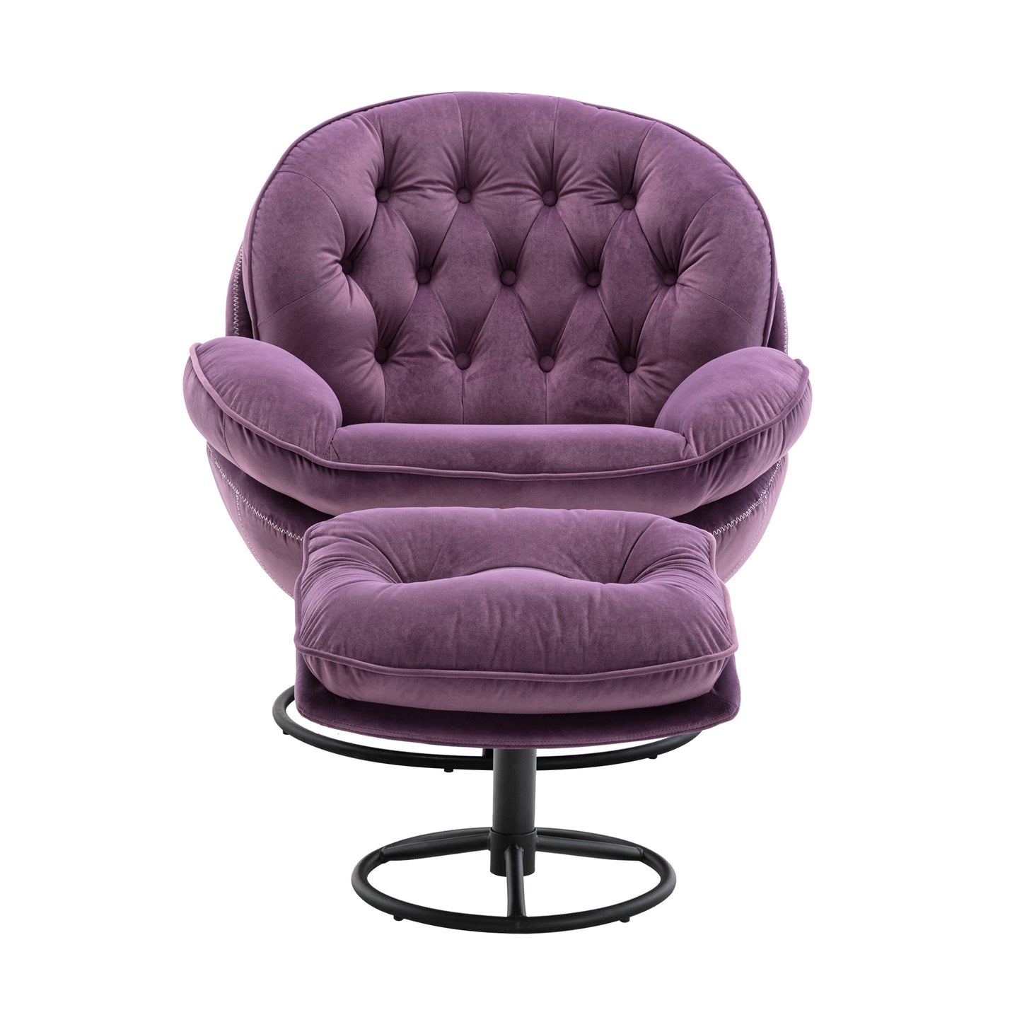 Accent chair TV Chair Living room Chair  with Ottoman-PURPLE