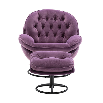 Accent chair TV Chair Living room Chair  with Ottoman-PURPLE