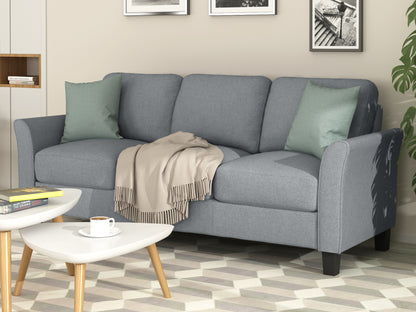 Living Room Furniture chair and 3-seat Sofa (Gray)