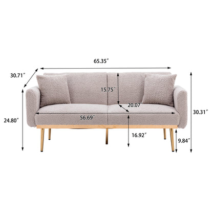 Velvet Sofa, Accent sofa .loveseat sofa with metal feet