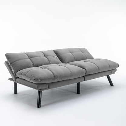 Light Grey Convertible Folding Modern sofa Bed