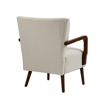 Wood Frame Armchair, Modern Accent Chair Lounge Chair for Living Room