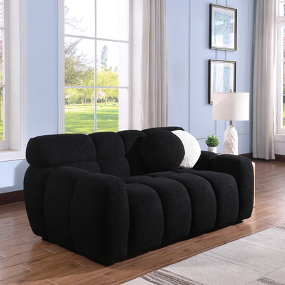 64.96 length,35.83" deepth,human body structure for USA people, marshmallow sofa,boucle sofa,2 seater, BEIGE BOUCLE