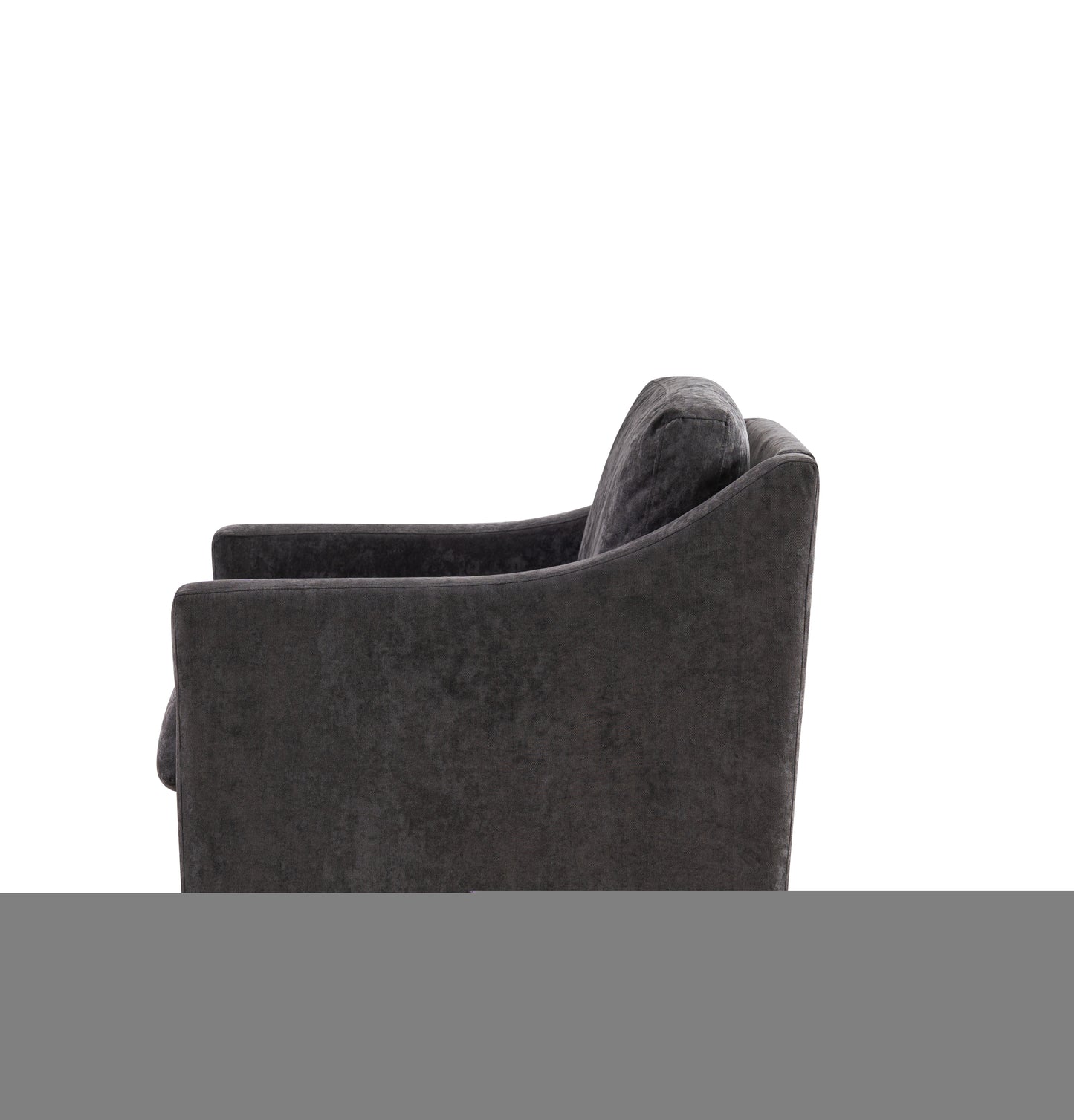 Large swivel chair, upholstered armchair, modern chair, skin-friendly gradient color linen fabric, comfortable to sit. Suitable for reception living room, gray