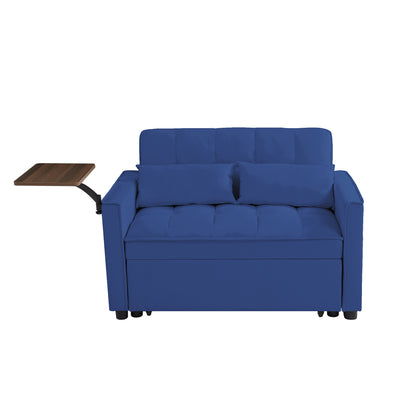 BLUE Velvet Loveseat Sofa Bed