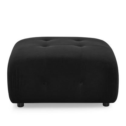 Modular Sectional Sofa, Button Tufted Designed and DIY Combination,L Shaped Couch with Reversible Ottoman, Black Velvet