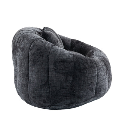 Bean Bag sofa Lazy Sofa Durable Comfort Lounger High Back Bean Bag Chair Couch for Adults and Kids, Indoor & Outdoor, Accent Floor Soft Lounge Chair (Black chenille)