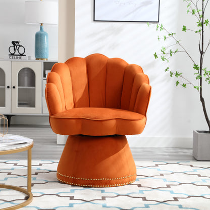 Swivel Barrel Chair, Comfy Round Accent Sofa Chair for Living Room, 360 Degree Swivel Barrel Club Chair, Leisure Arm Chair for Nursery, Hotel, Bedroom, Office, Lounge