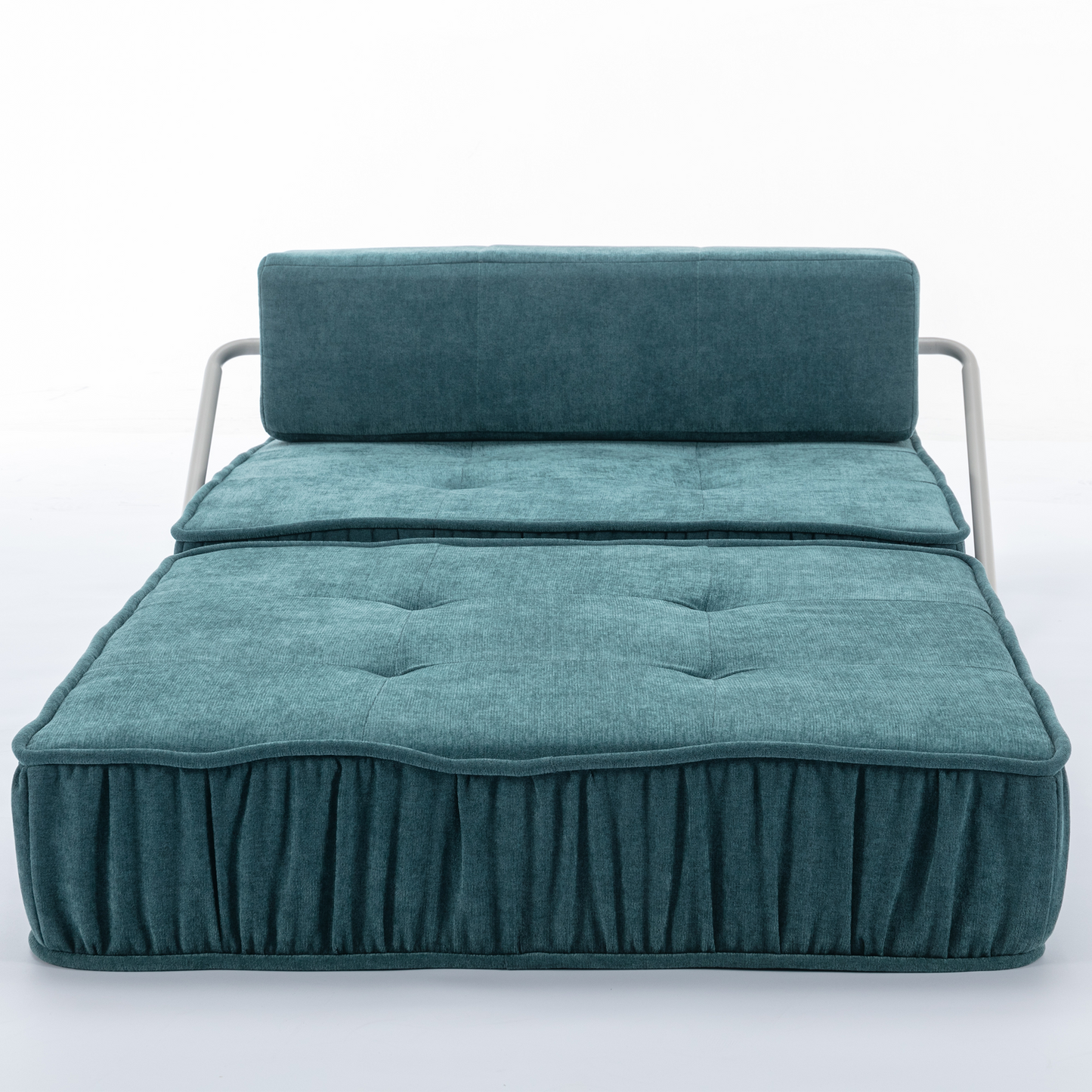 Folding Sofa Bed, Futon Sleeper Chair, Convertible Chair Floor Couch & Sleeping Mattress for Living Room, Guest Room, Home Office, Apartment, Small space, Bed, Removable Back Cushion, Green, 1 Seat