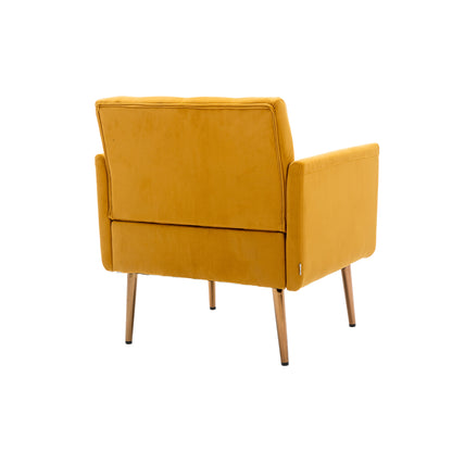 Accent Chair,leisure single sofa with Rose Golden feet