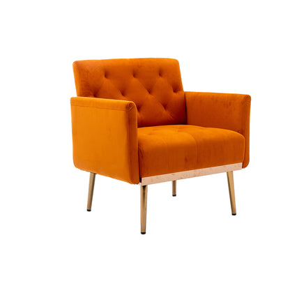 Accent Chair,leisure single sofa with Rose Golden feet