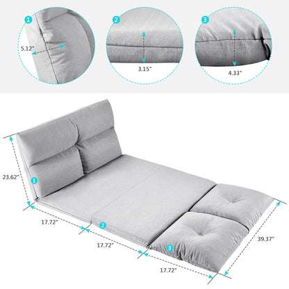 Fabric Folding Chaise Lounge Floor Sofa