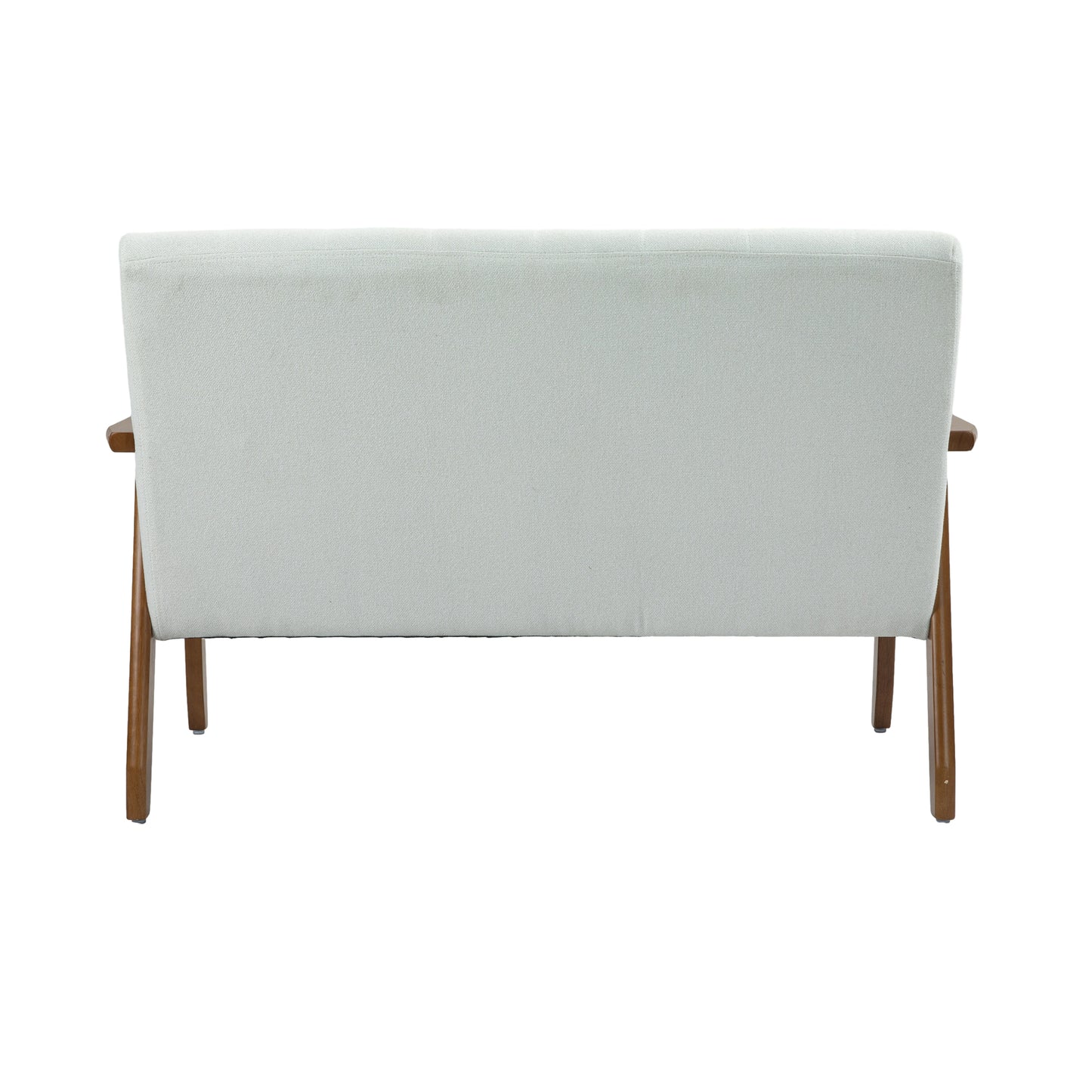 Mid-Century Modern Solid Loveseat Sofa Upholstered Linen Loveseat, 2-Seat Upholstered Loveseat Sofa Modern Couch